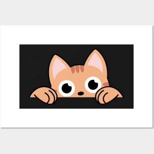 sneaky cat Posters and Art